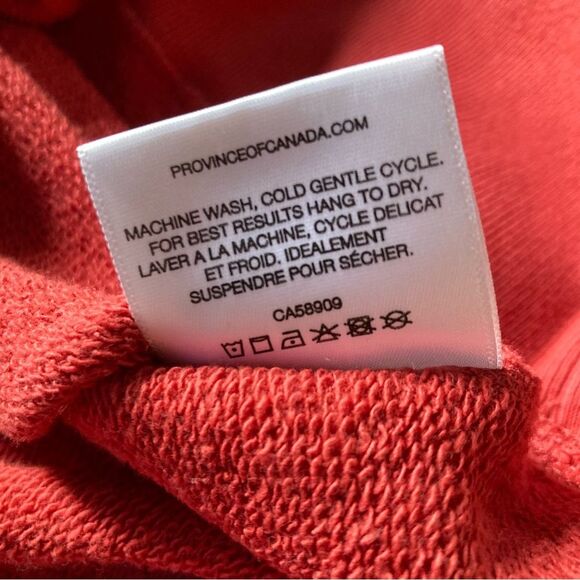 Province of Canada Embroidered Hand Script Sweatshirt XL Red - Picture 8 of 9